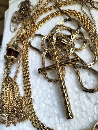 Lote Bisutería Vintage Oro y Multicolor