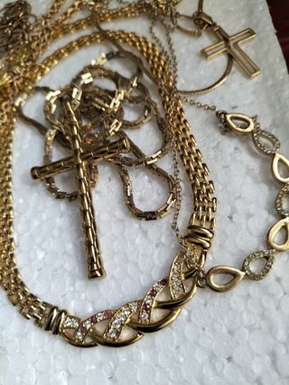 Lote Bisutería Vintage Oro y Multicolor