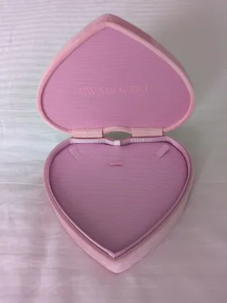 Joyero Corazón Terciopelo Rosa Grande