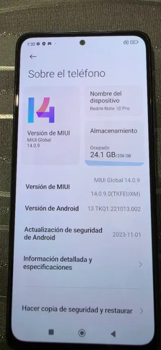 Xiaomi Redmi Note 10 Pro 256GB Dorado