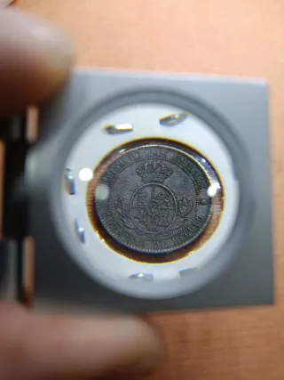 1 Céntimo Escudo Isabel II 1868 Barcelona