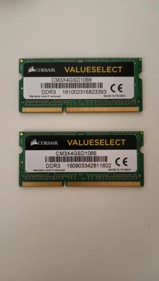 8GB (2x 4GB) RAM DDR3 1066MHz Corsair