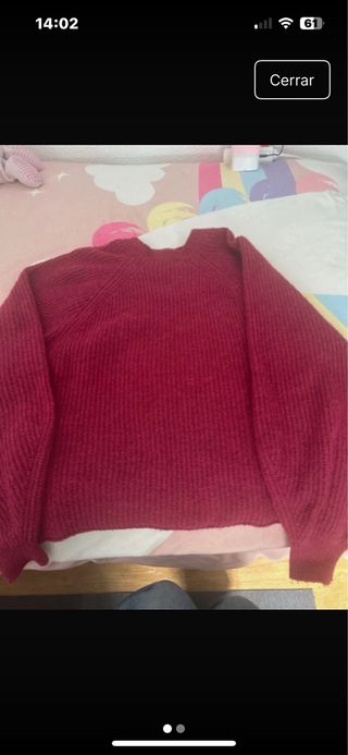 Sudadera rosa de punto