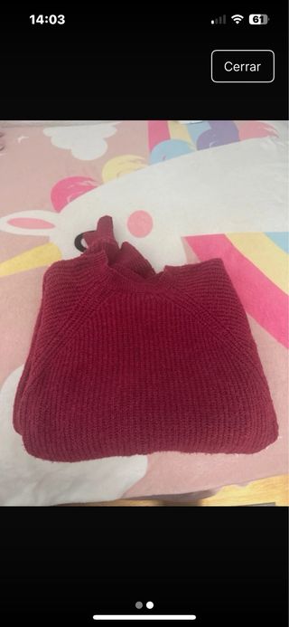 Sudadera rosa de punto