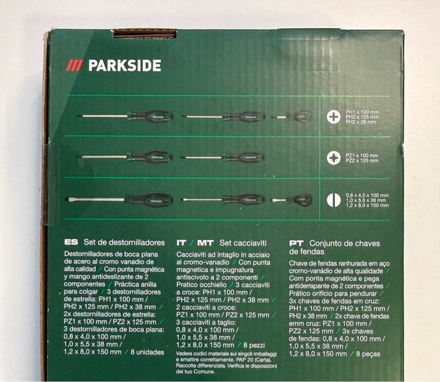 Set 8 Destornilladores Parkside