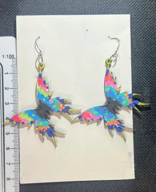 Pendientes mariposa madera nuevos artesanales