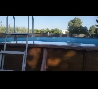 Piscina Gre madera y acero medidas 6'10x3'75x1'30