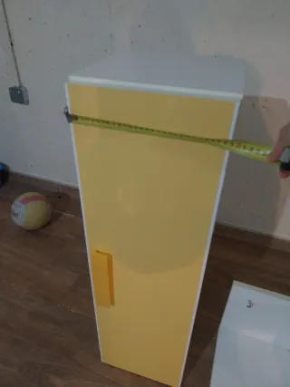 Armario + estantería de madera maciza