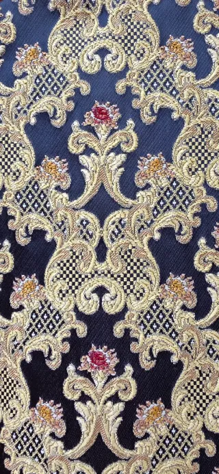 Chaleco Fallero Brocado Azul y Dorado