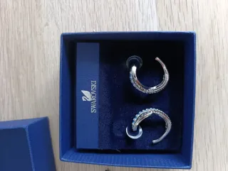 Pendientes Swarovski Imitación Azul/Plata