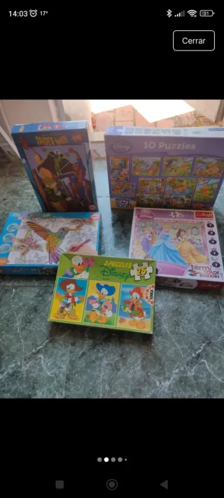 Lote 5 Puzzles Infantiles Disney