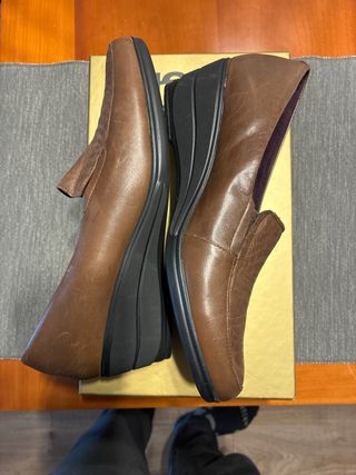 Zapatos Pitillos Piel Marrón Talla 40