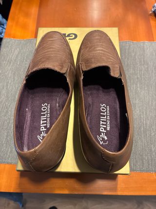Zapatos Pitillos Piel Marrón Talla 40