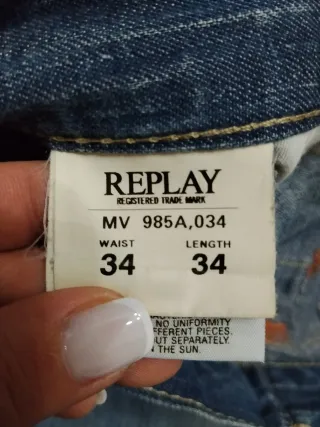 Jeans Replay Uomo Blu