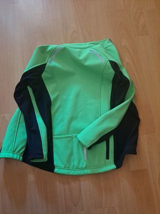 Chaqueta ciclista niño B-PRO verde