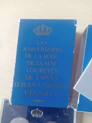 Cartera 500 Pesetas Boda Reyes Plata