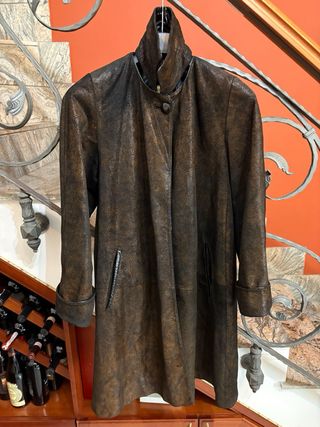 Giacca donna vera pelle vintage effetto martellato