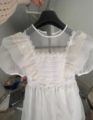 Vestido de comunión blanco alta costura