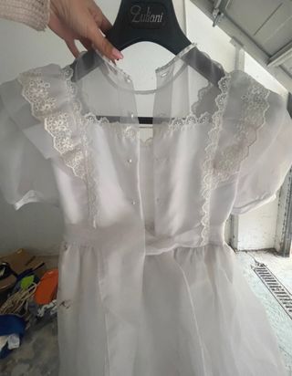 Vestido de comunión blanco alta costura