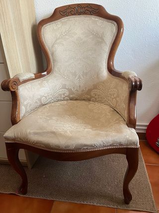 Sillón Barroco Vintage Beige/Marrón