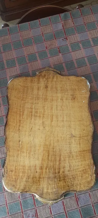 Vassoio antico decorato 46 cm x 35 cm.