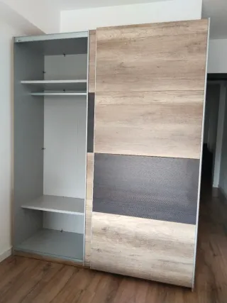 Armario Diseño Moderno Roble y Gris