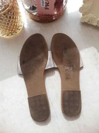 Sandalias H&M Mujer Talla 38 Plata