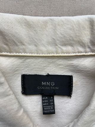 Cazadora MNG Talla S Crema Denim
