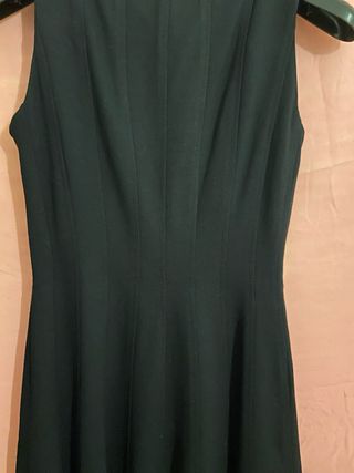 Vestito Ralph Lauren nero con scollo in pelle