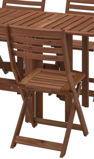 Mesa Terraza Madera extensible IKEA+ Banco+2sillas