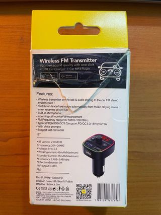 Caricabatterie e lettore Bluetooth per Auto Andowl