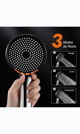 Cabezal Ducha Mano Compacto Ligero