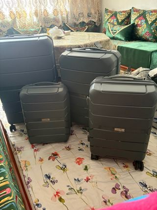 Maletas grises de viaje