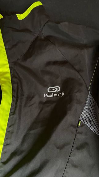 Cortavientos Running Kalenji Negro/Verde