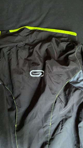 Cortavientos Running Kalenji Negro/Verde