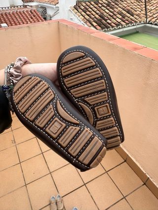 Zapatos mocasines niño marrones talla 21
