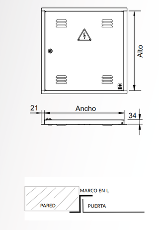 Puerta contador luz URANO 60x60 cm Z
