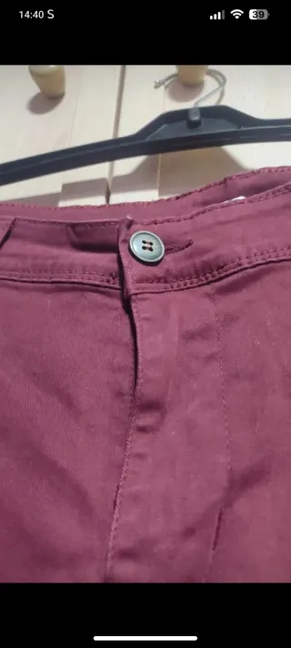 Pantalón J.sette burdeos algodón Slim Fit