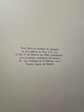 Historia del Teatro Apolo y de La verbena de la...