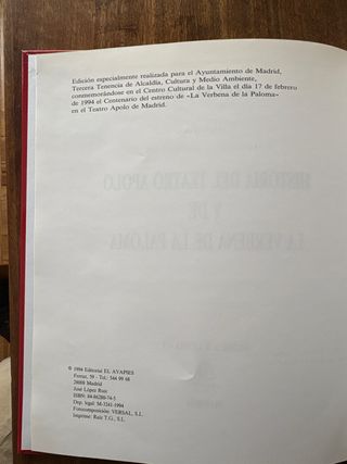 Historia del Teatro Apolo y de La verbena de la...