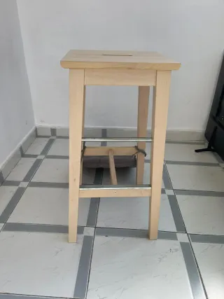 2 Taburetes Madera y Metal