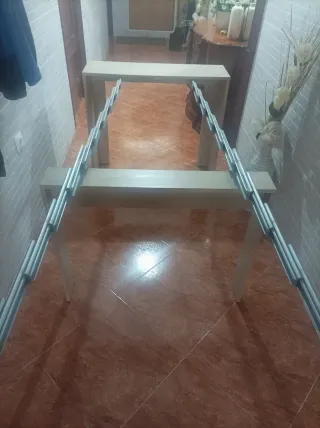 Mesa extensible salón 240x90cm recogida 54cm