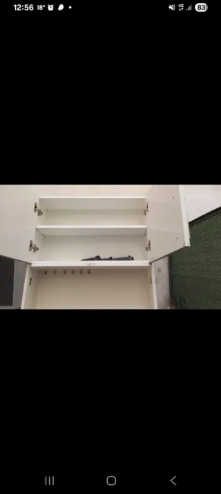 Armario Alacena Cocina Blanco y Plata