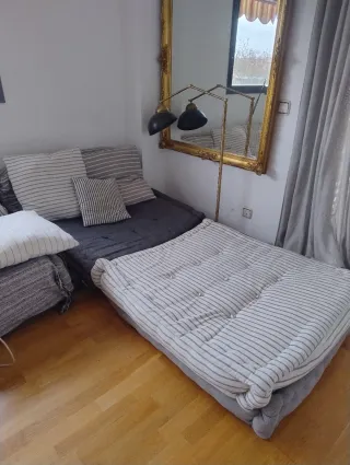 Sofá modular Maisons du Monde gris y blanco