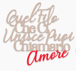 Frase d'amore in legno per parete