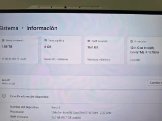 OPORTUNIDAD Gigabyte AERO 16