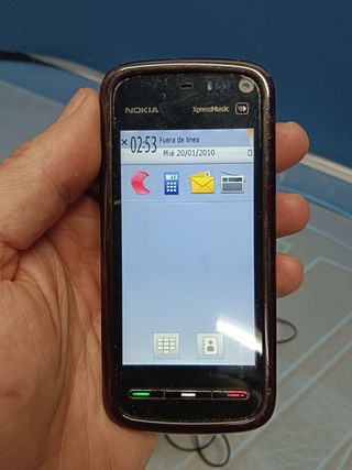 Teléfono, movil, Nokia 5800d-1, RM-356, Negro, Desbloqueado 81MB 3.2" Pantalla Táctil