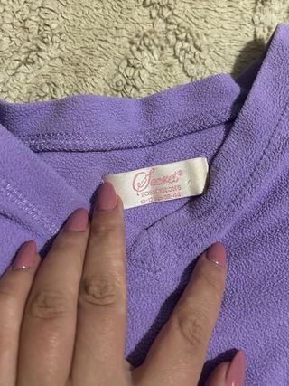 Pijama mujer morado pato y estrellas