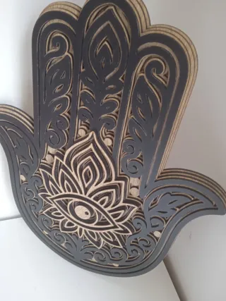 Mano de Fátima Decorativa Madera