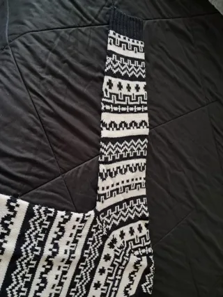 Maglione Zara Man fantasia bianco nero taglia L